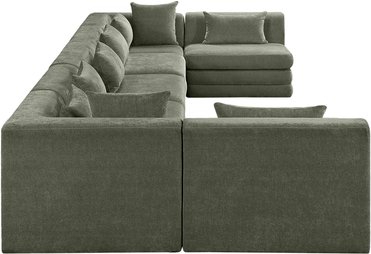 Stellar - 7 Piece Chenille Fabric Upholstered Modular Sectional