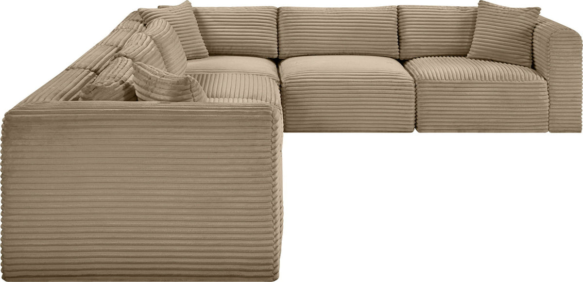 Shaggy - Fabric 6 Piece Modular Corner Sectional