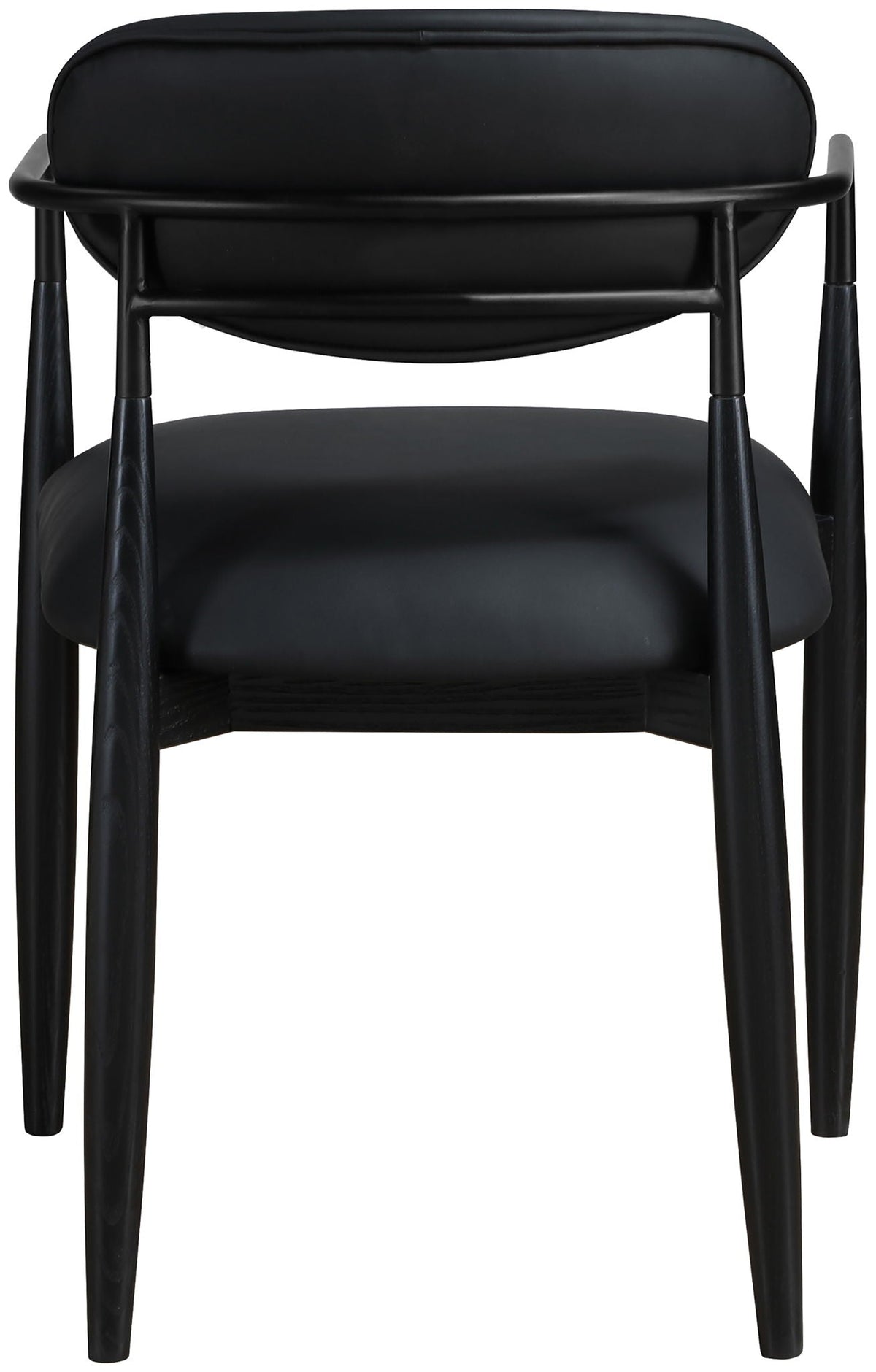 Riccio - Faux Leather Dining Arm Chair (Set of 2) - Black Frame