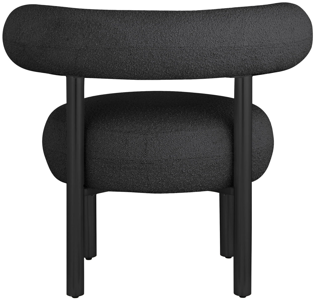 Bordeaux - Boucle Fabric Accent Chair With Black Legs