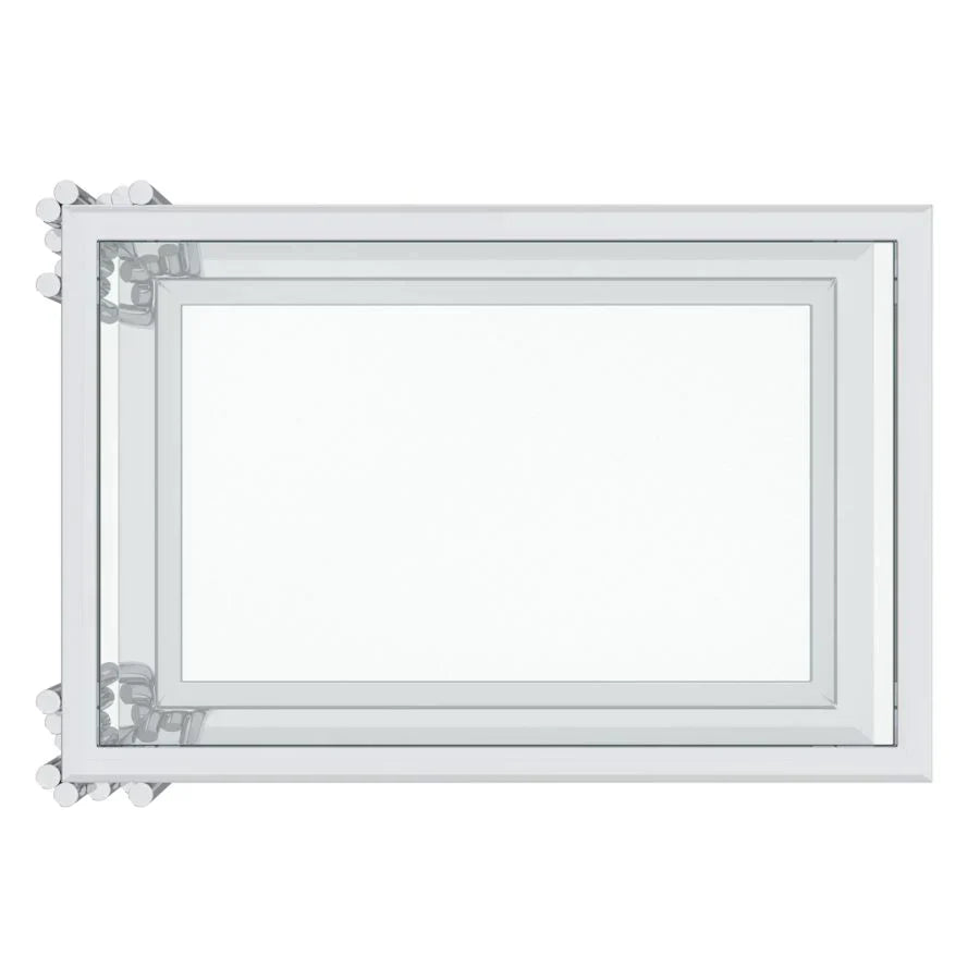 Estrel Small Accent Table in Silver - Furniture Depot