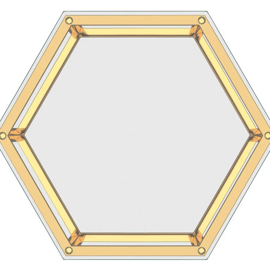 Fleur Accent Table in Gold - Furniture Depot