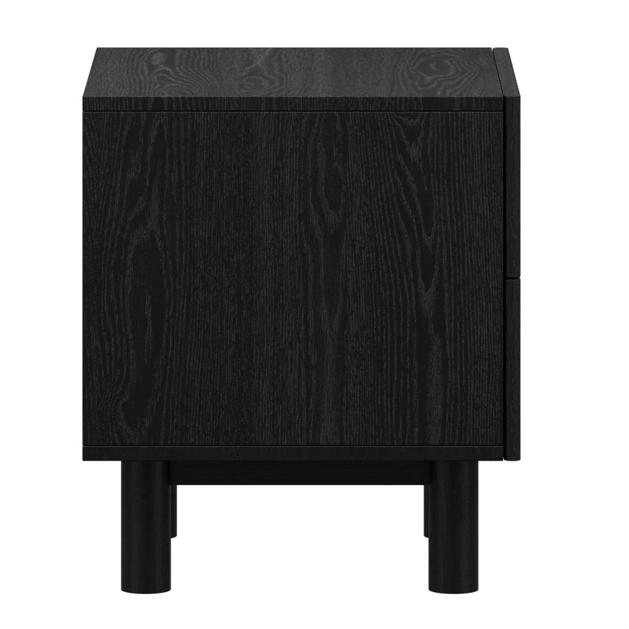 Sangra 2 Drawer Accent Table in Black
