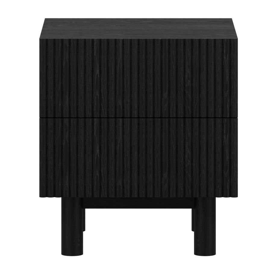 Sangra 2 Drawer Accent Table in Black
