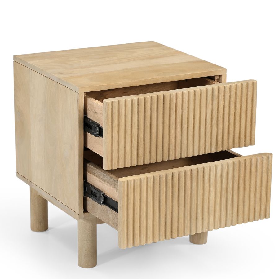 Sangra 2 Drawer Accent Table in Natural