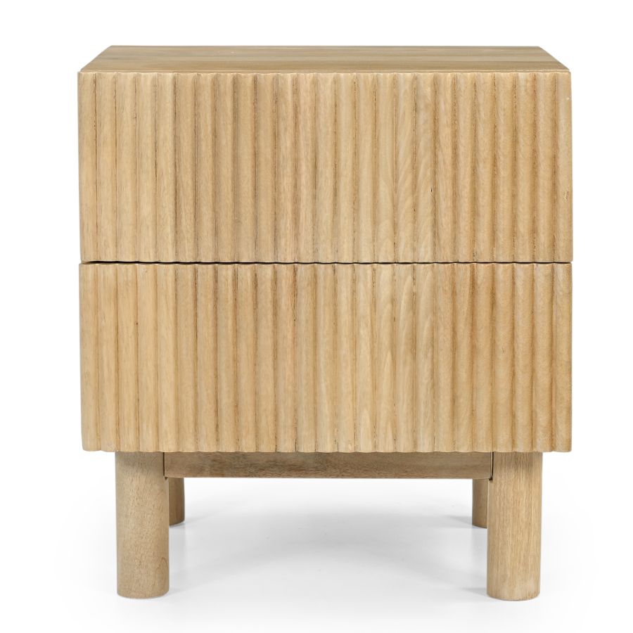 Sangra 2 Drawer Accent Table in Natural