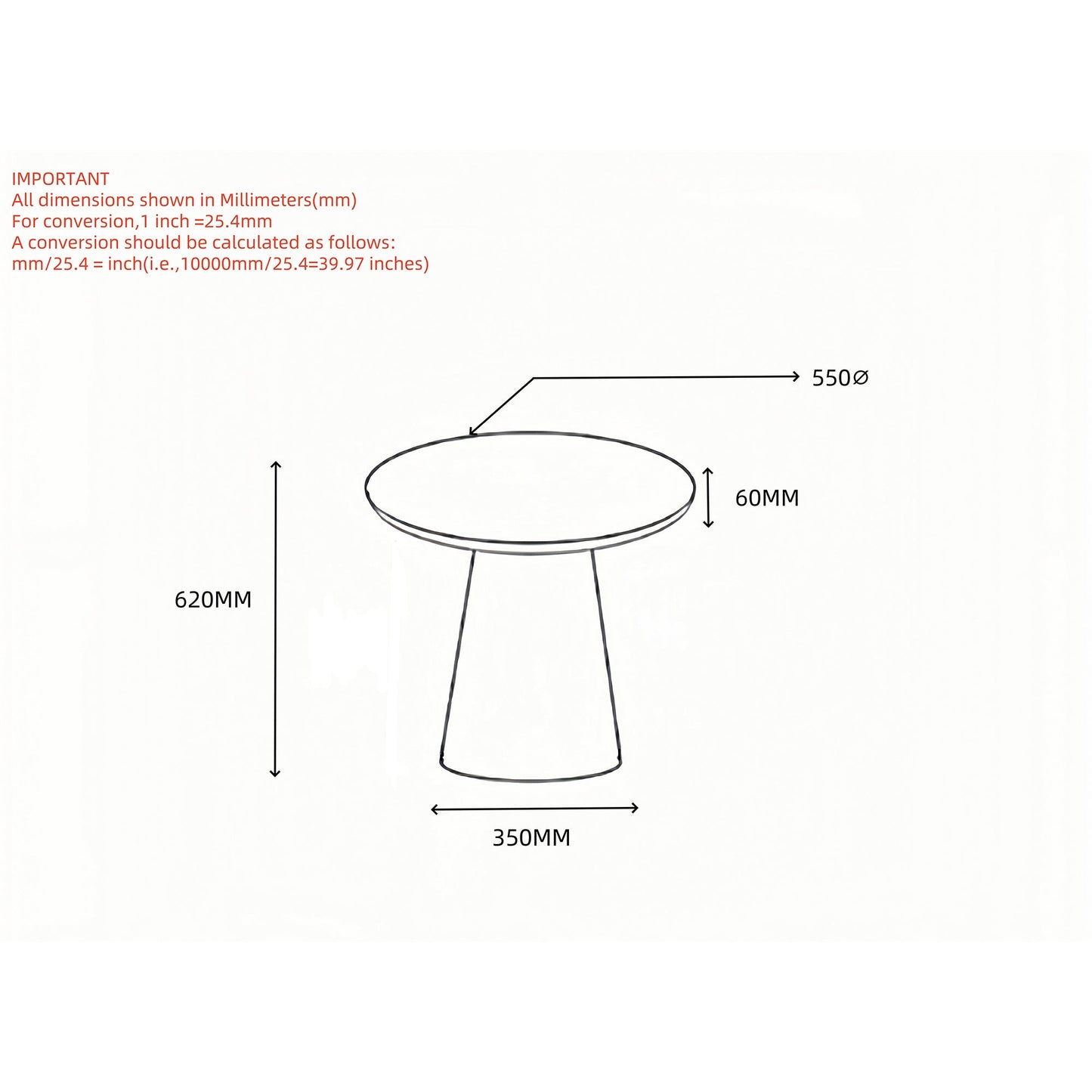 Galio Accent Table White