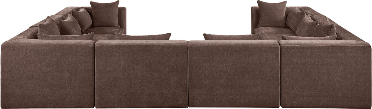 Stellar - 8 Piece Chenille Fabric Upholstered Modular Sectional