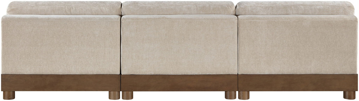 Turin - Chenille Fabric Upholstered Modular Sectional - Taupe