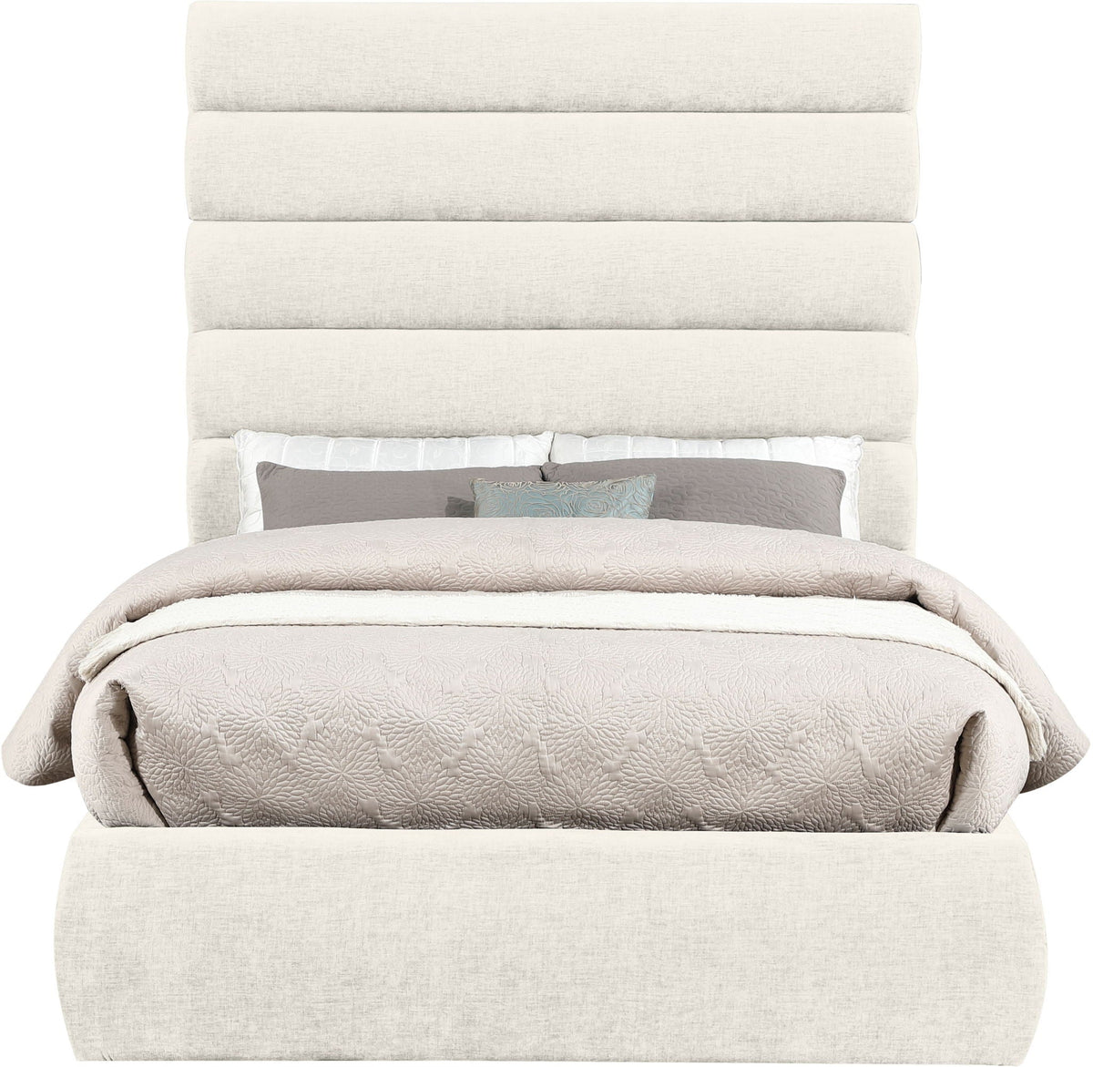 Adam - Chenille Fabric Bed With 70.5" Headboard