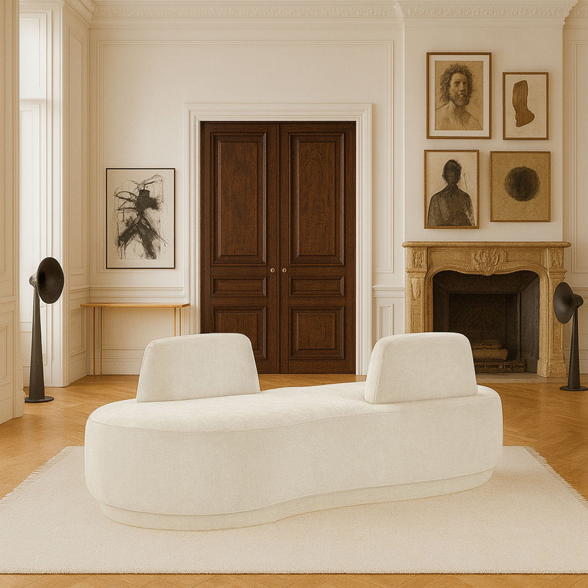 Argyle - Chenille Fabric Chaise / Loveseat