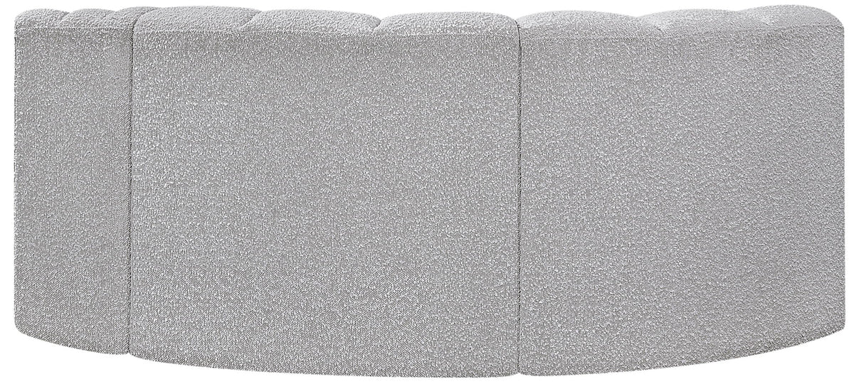 Arc - Boucle Fabric 3 Piece Modular L-Shaped Sofa