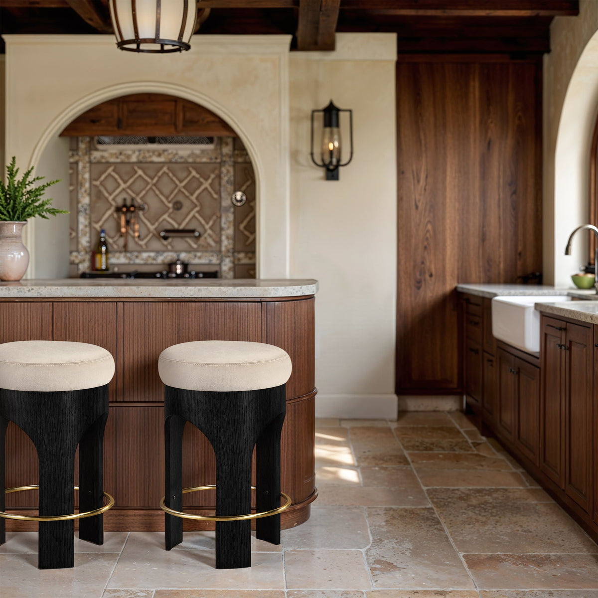 Bocceli - Counter Stool - Black Base