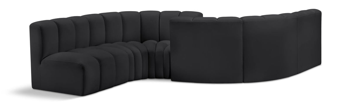 Arc - Faux Leather 6 Piece Modular Sofa