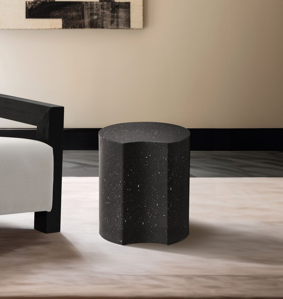 Dimple - End Table - Terazzo Finish