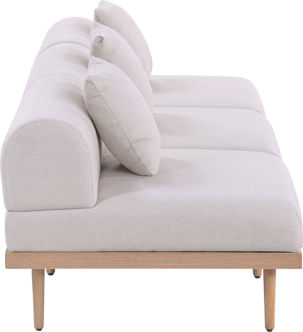 Laguna - 3 Piece Resilient Water Resistant Fabric 106.5" Outdoor Patio Armless Modular Sofa