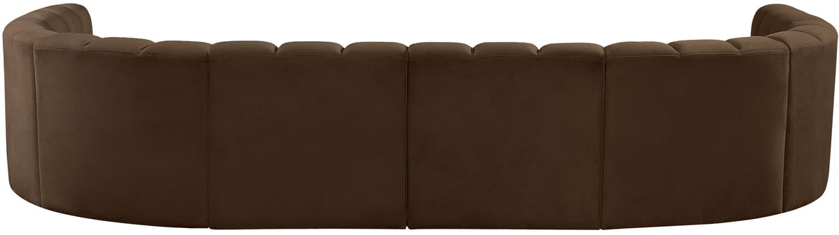 Arc - Velvet 10 Piece Modular Sofa - Brown