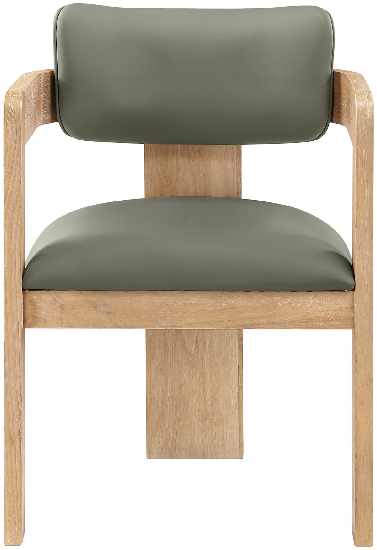 Sacha - Vegan Leather Upholstered Dining Chair With Natural Base (Set of 2)
