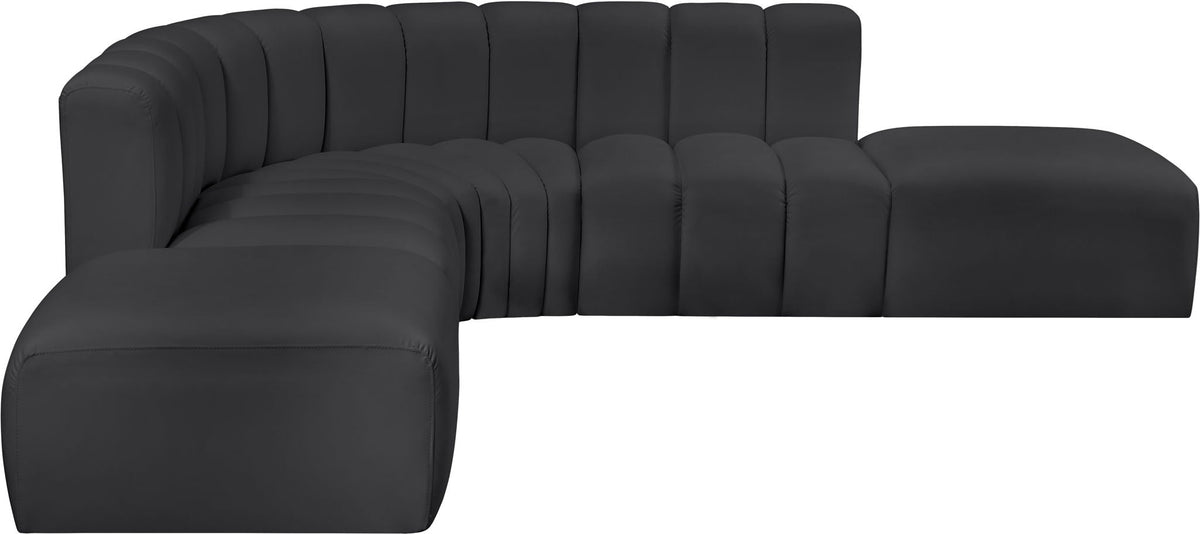 Arc - Faux Leather 6 Piece Corner Modular Sofa