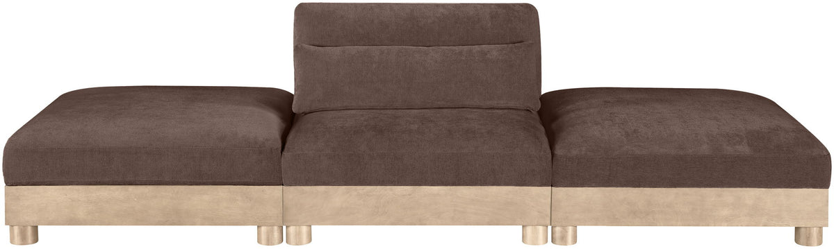 Turin - Chenille Fabric Upholstered Modular Sectional - Brown