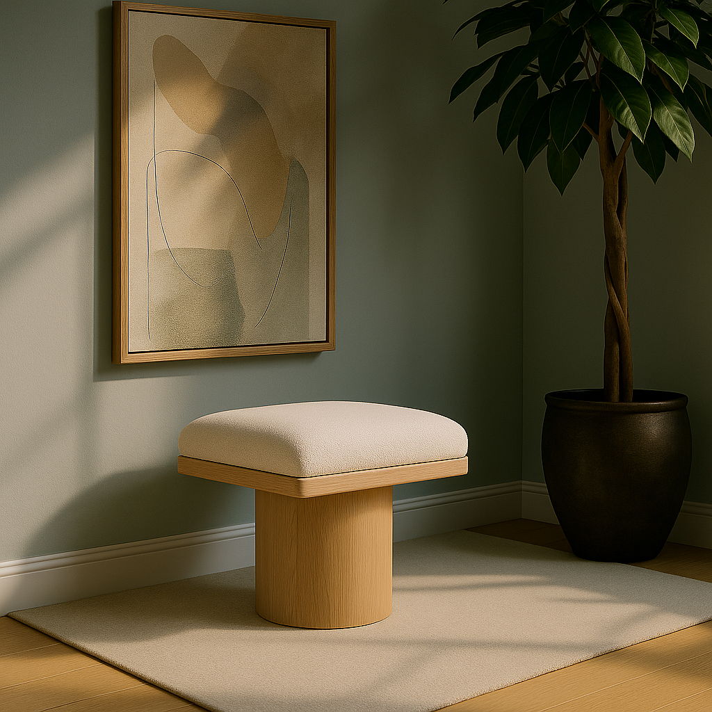 Pavilion - Bench / Stool With Natural Base