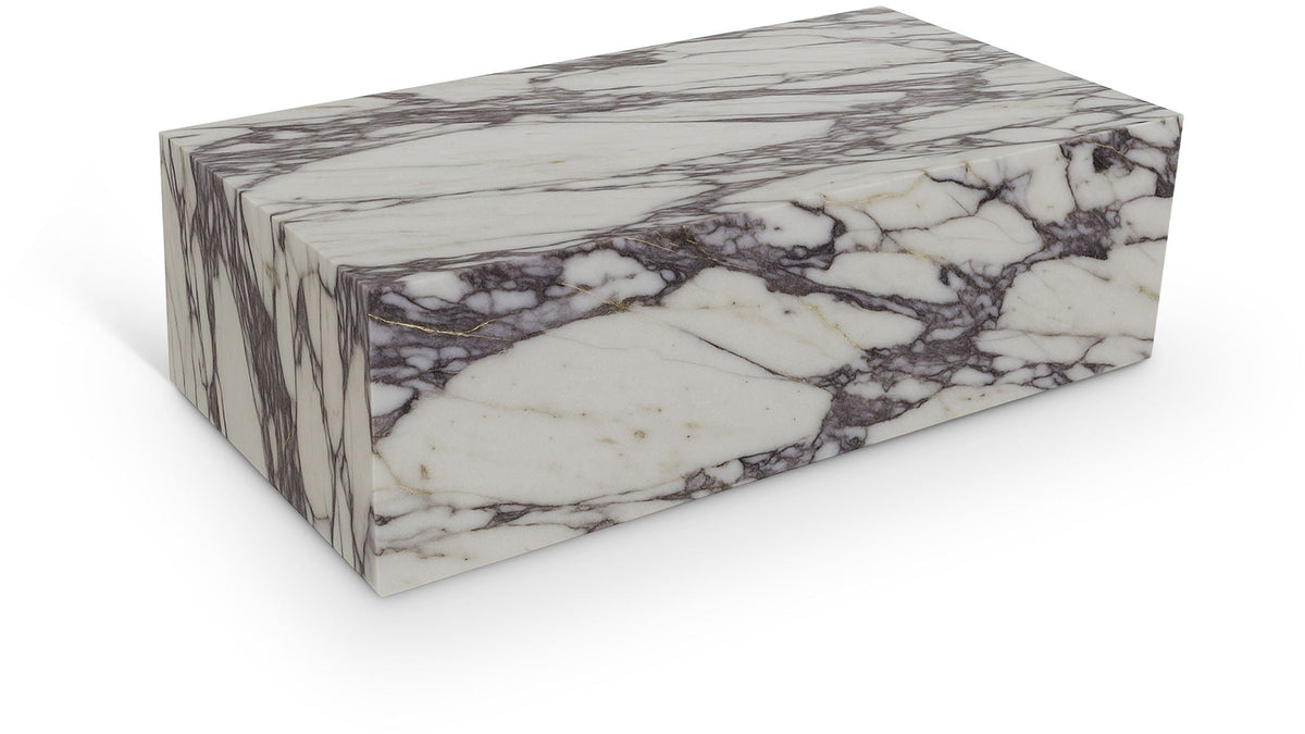 Bolzano - Marble Coffee Table - White / Gray