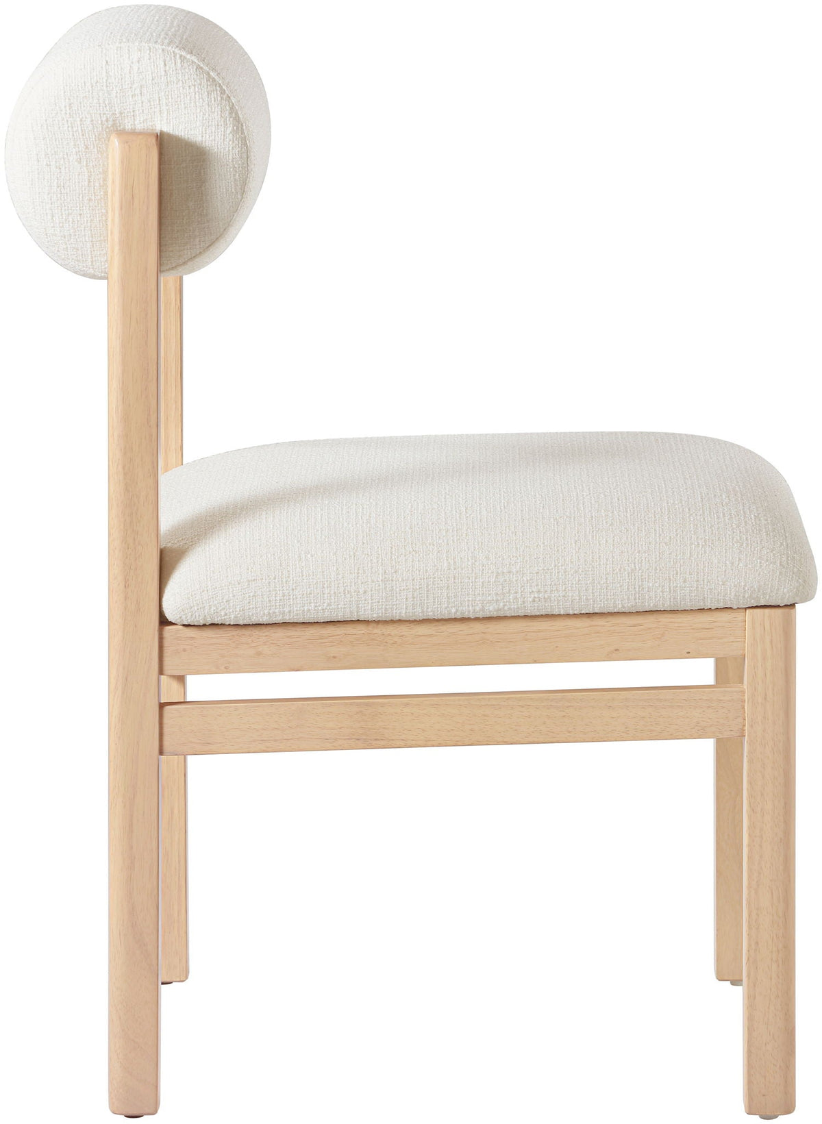 Roundhill - Fabric Dining Chair (Set of 2) - Natural Frame