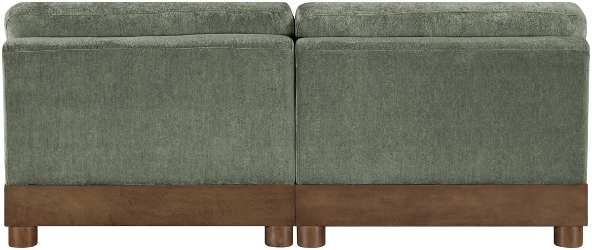 Turin - Chenille Fabric Upholstered Modular Sectional - Green