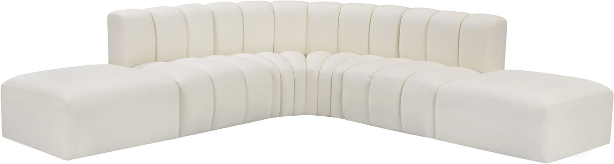 Arc - Faux Leather 6 Piece Corner Modular Sofa