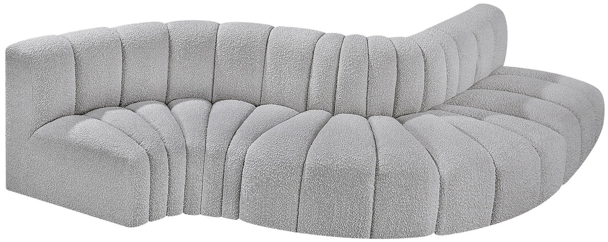 Arc - Boucle Fabric 5 Piece Modular Sofa
