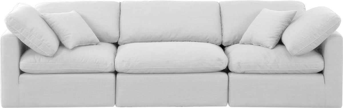 Indulge - Linen 3 Piece Modular Sofa - White