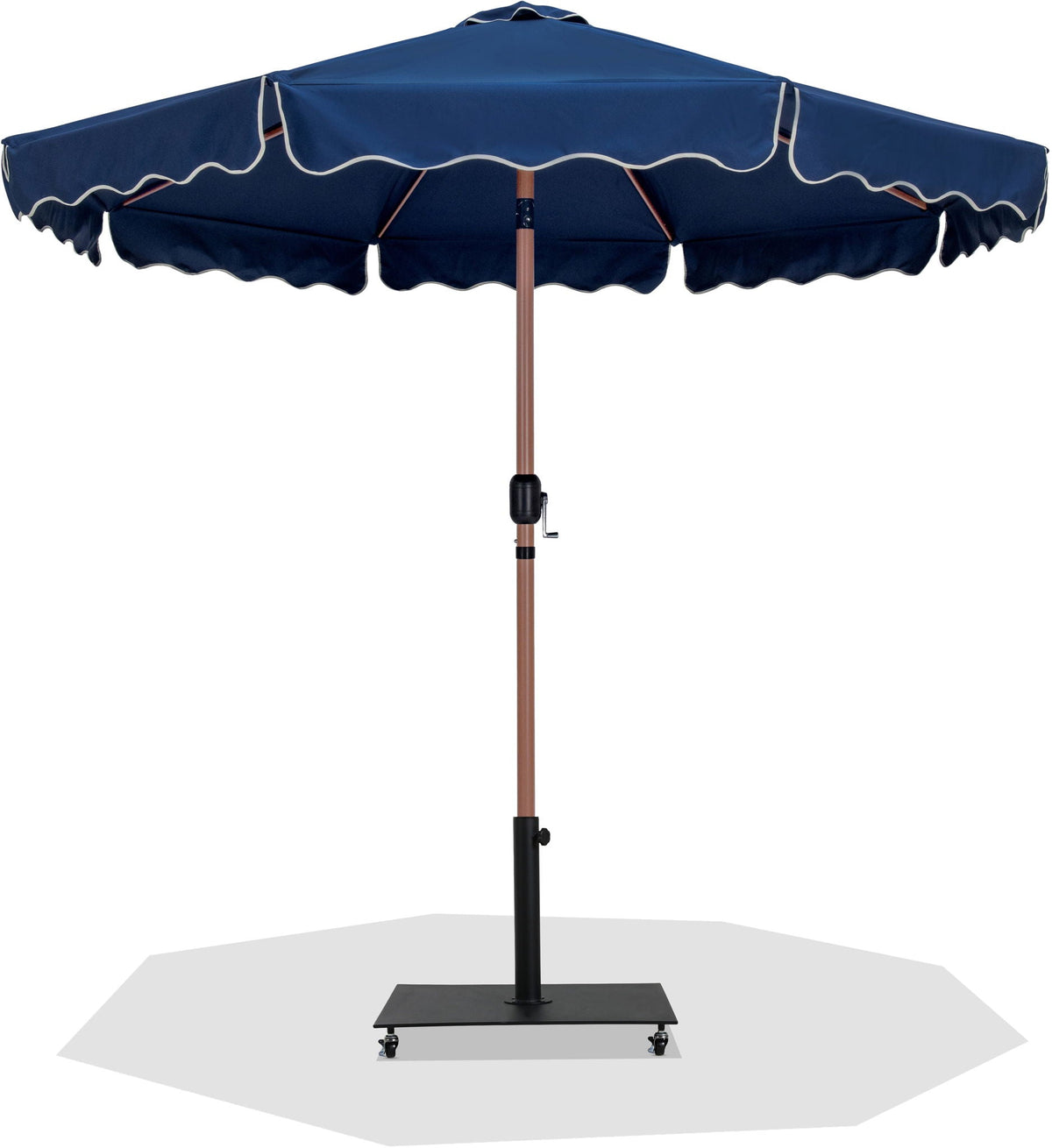 Amalfi - Aluminum Patio Umbrella - Black Base / Light Brown Pole