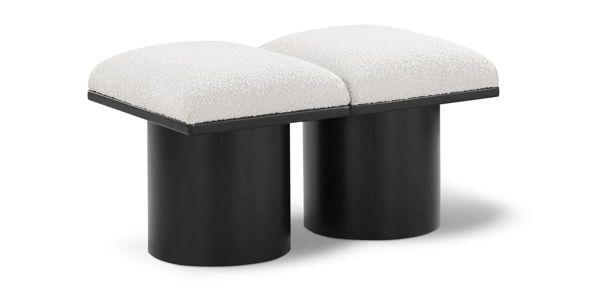 Pavilion - 2 Piece Modular Bench With Black Base