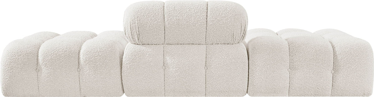 Ames - 3 Piece Boucle Upholstered Modular Sofa With 2 Backless Seats