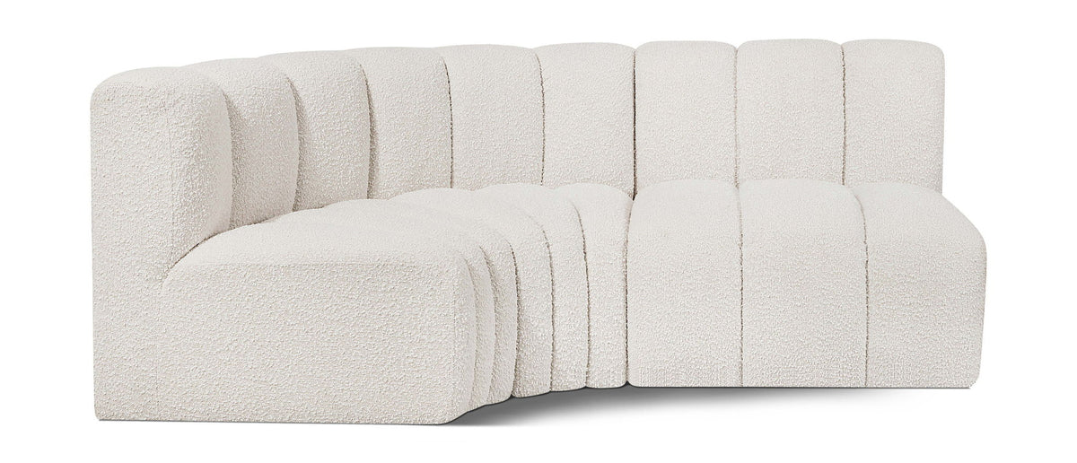 Arc - Boucle Fabric 3 Piece Sofa