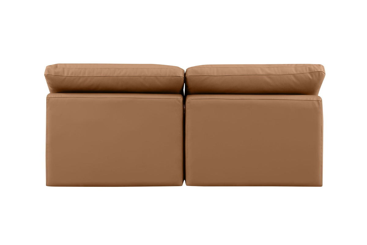 Indulge - Faux Leather 2 Seat Modular Armless Sofa