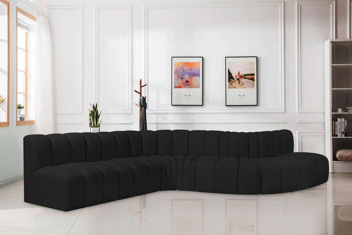 Arc - Boucle Fabric 7 Piece Modular Sofa