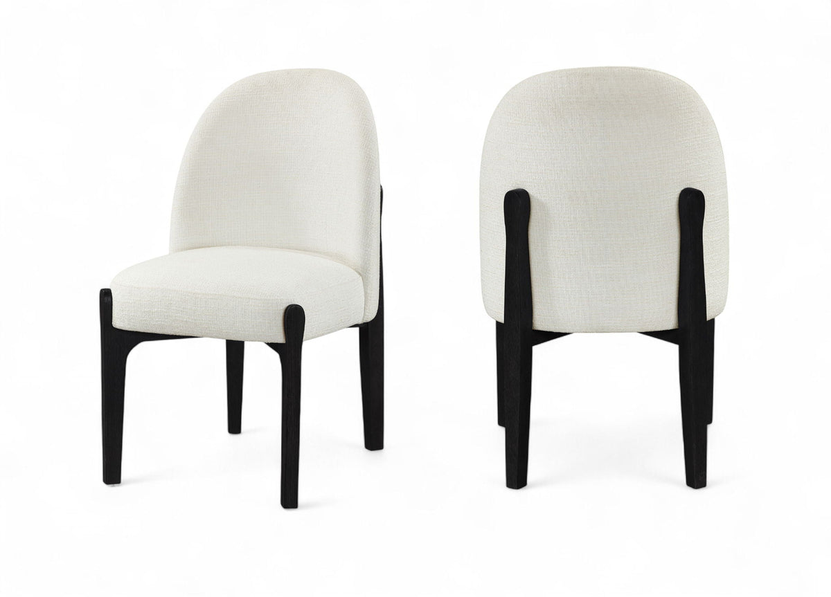 Torino - Upholstered Dining Chair With Brushed Black Base (Set of 2)