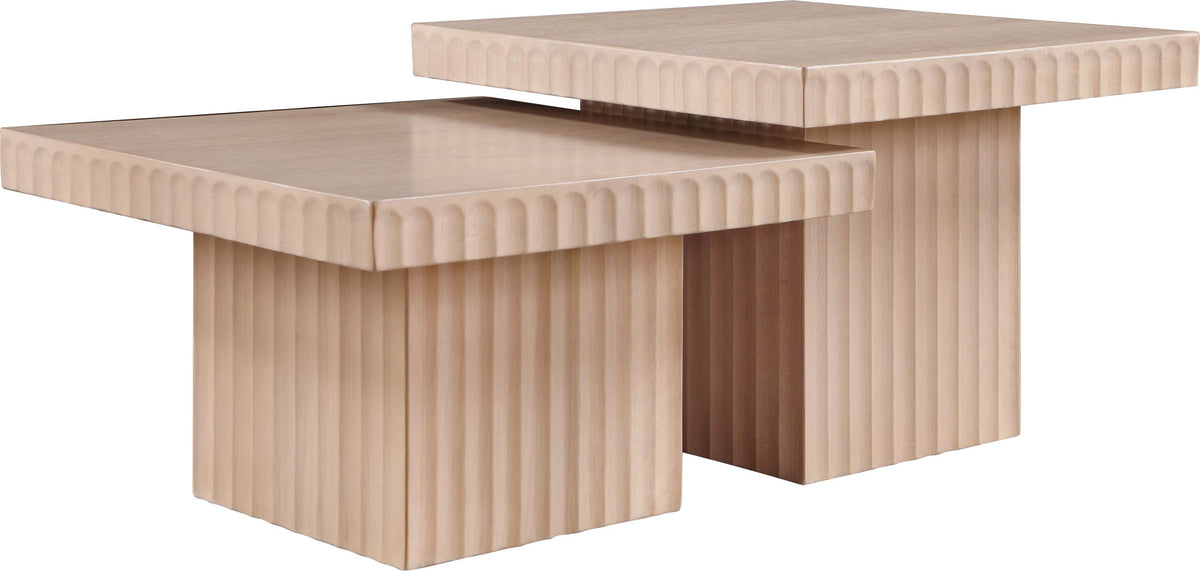 Spencer - 15" Oak Veneer 2 Piece Coffee Table