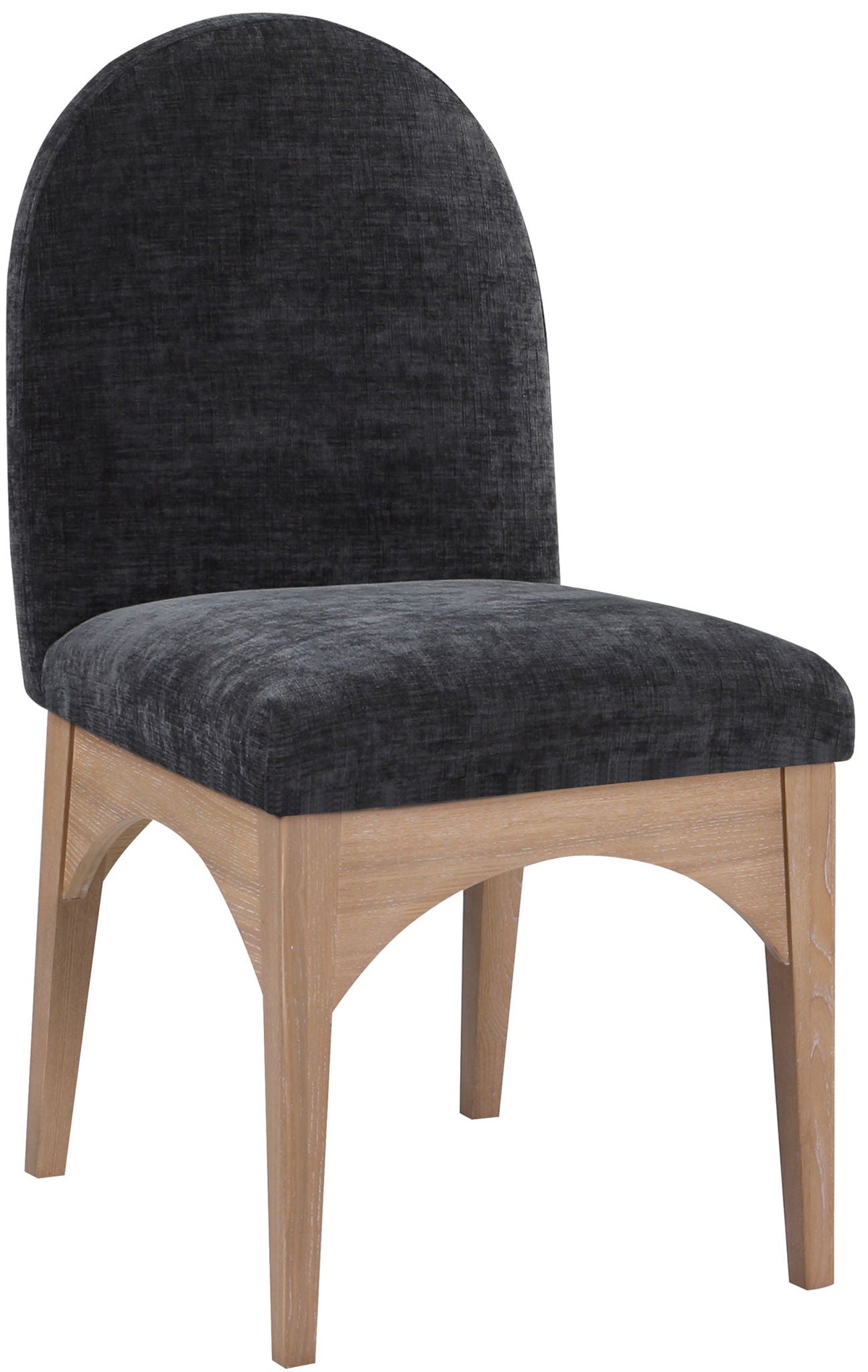 Waldorf - Chenille Dining Side Chair With Natural Legs