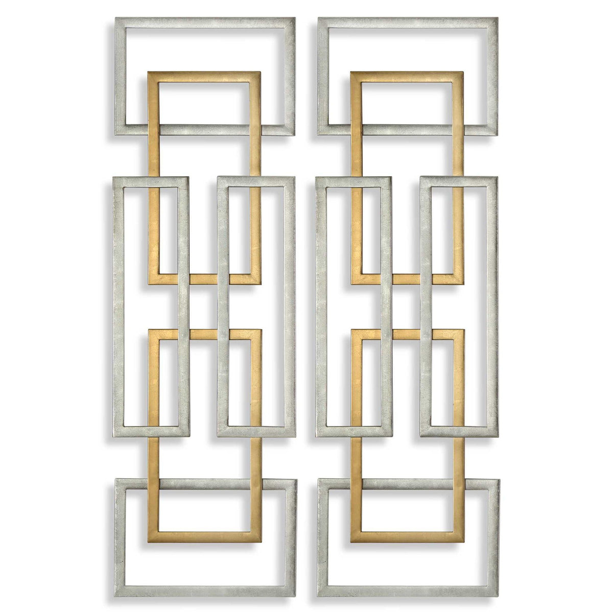 Aerin - Geometric Wall Art (Set of 2) - Gold