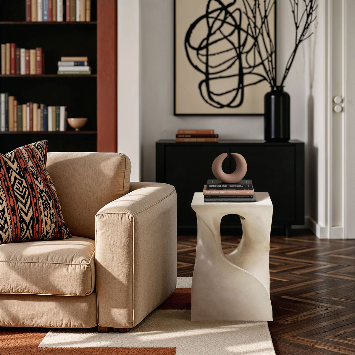Jula - Concrete End Table - Taupe
