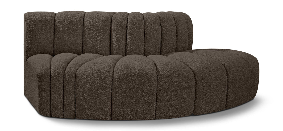Arc - Boucle Fabric 3 Piece Modular Sofa