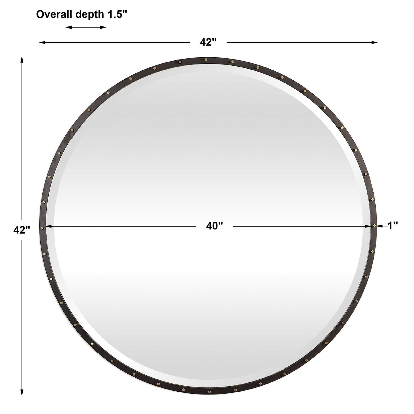 Benedo - Round Mirror - Black
