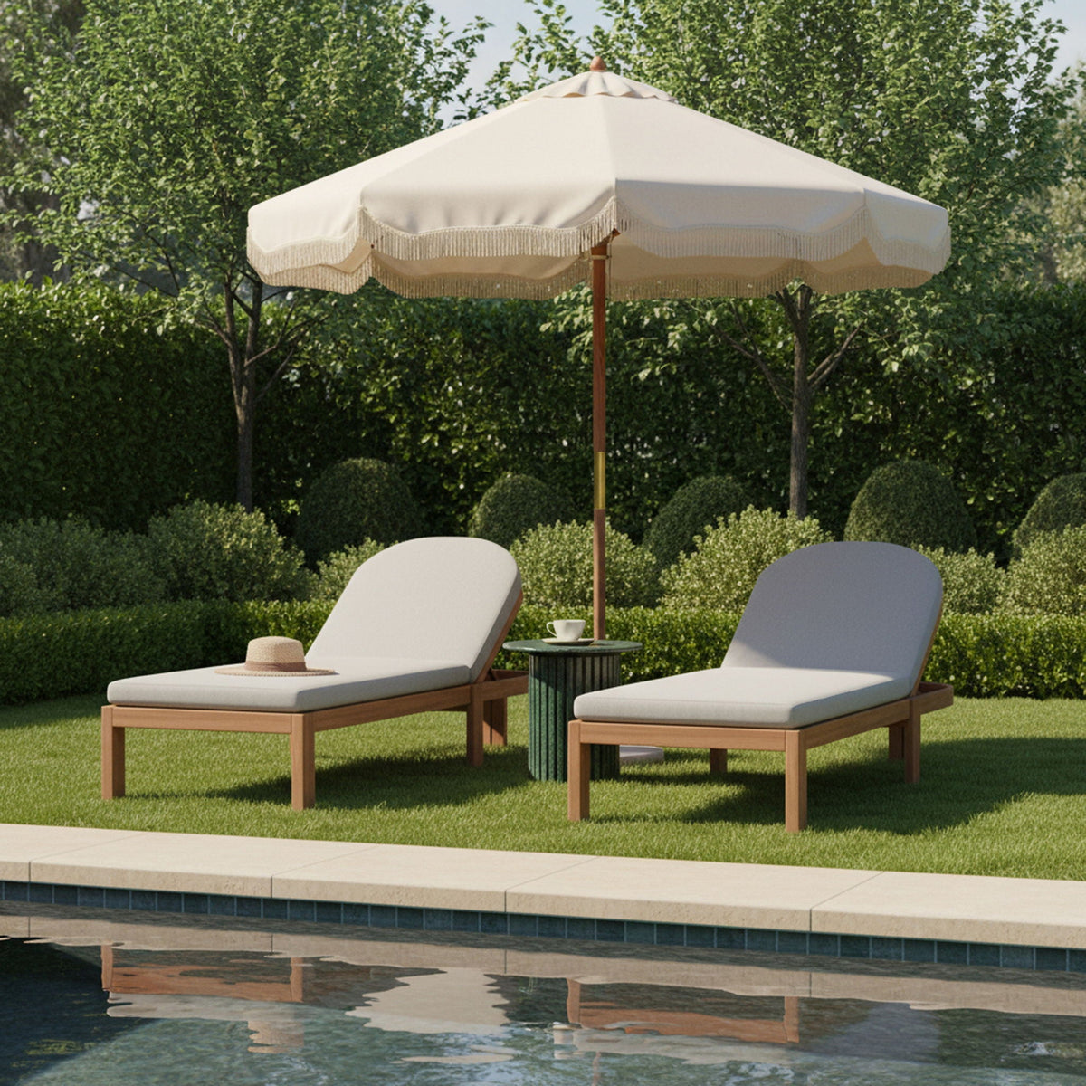 Newport - Water Resistant Fabric Upholstered Outdoor Patio Lounge Chair