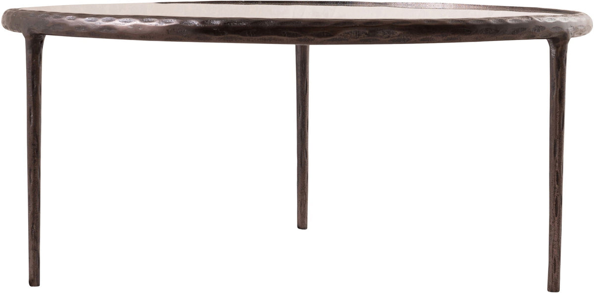 Evren - Glass Top And Aluminum Base Coffee Table