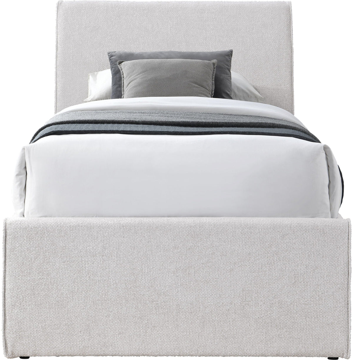 Myles - Chenille Twin Trundle Bed