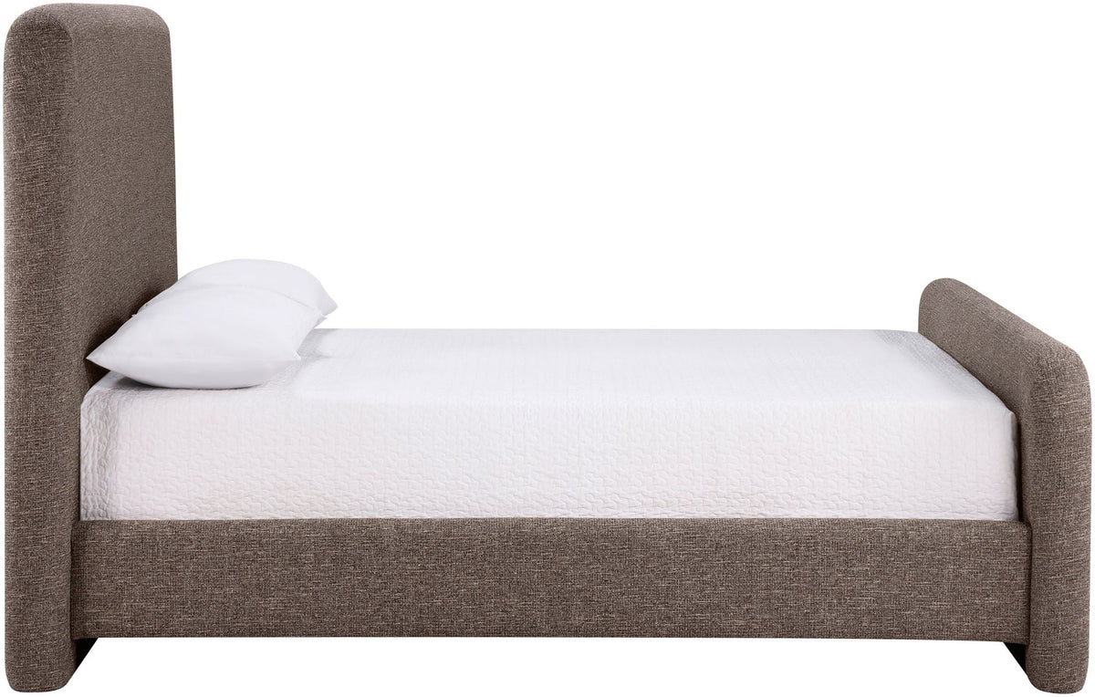 Fira - Linen Textured Fabric Upholstered Bed