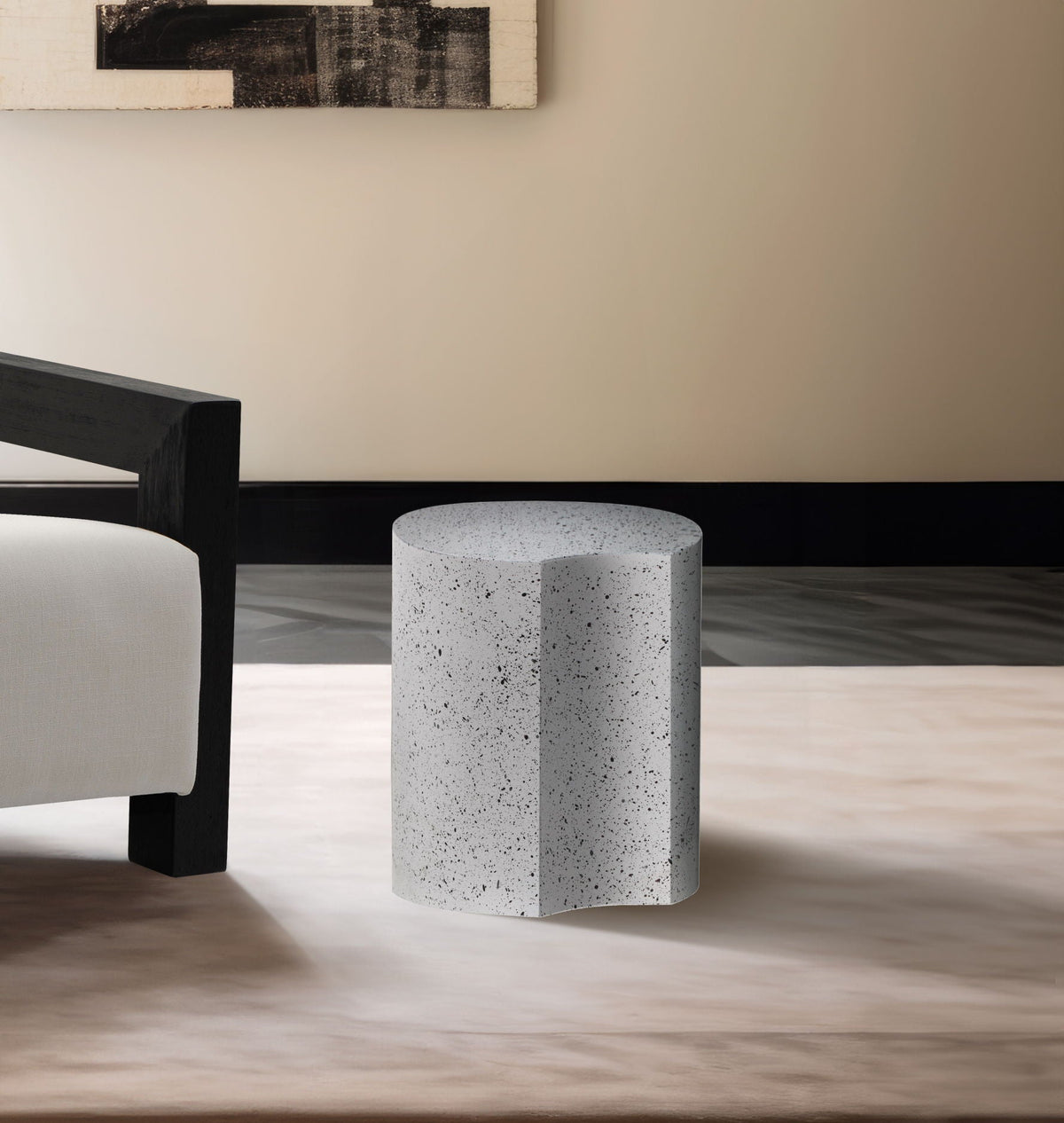 Dimple - End Table - Terazzo Finish