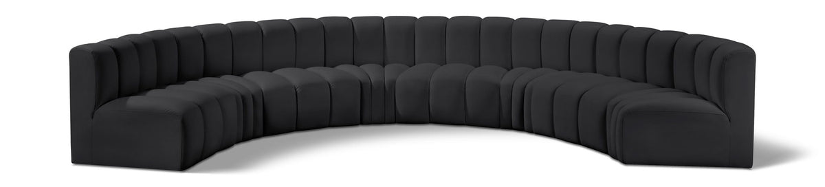 Arc - Faux Leather 8 Piece U-Shaped Modular Sofa